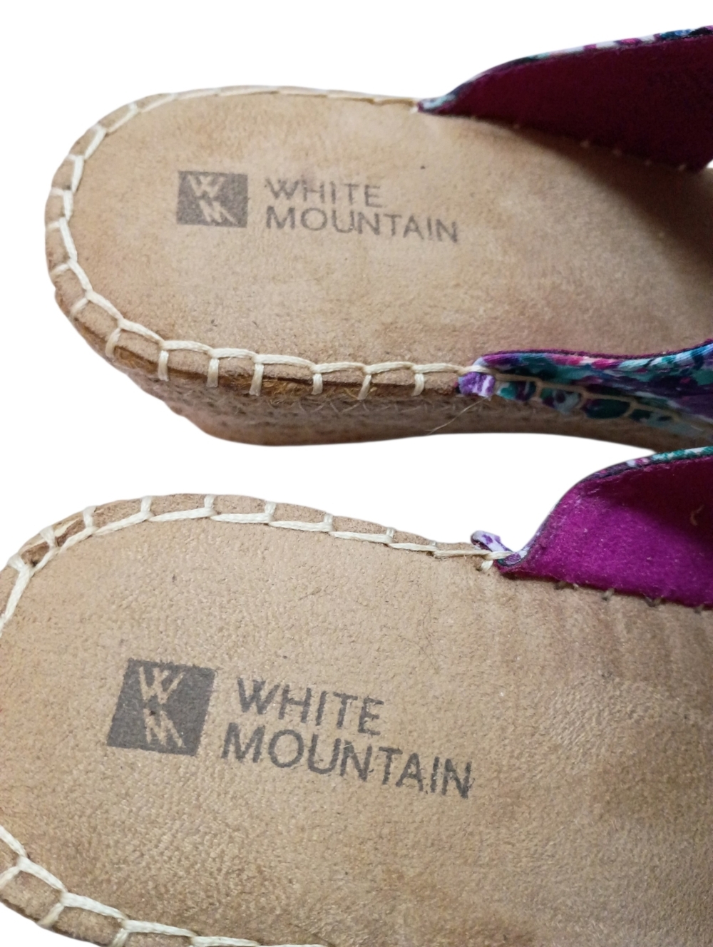 White Mountain Beachball Floral Espadrille Wedge Sandals Women's Sz 6.5M Summer - Picture 6 of 6